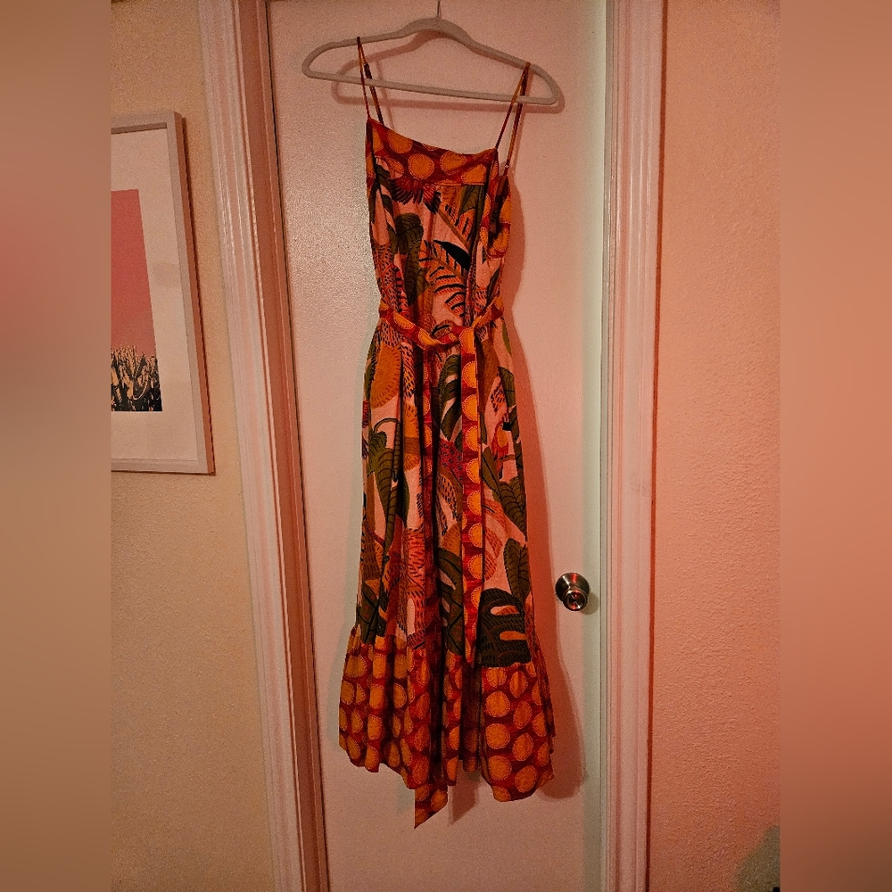 Farm rio monstera dress with tie